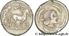 SICILE - SYRACUSE(Ve siècle avant J.-C.)Hiéron I, tyran de Syracuse(478-467 avant J.-C.) Tétradrachme N° v36_0048    Date : c. 480/78-475 AC Nom de l'atelier : Syracuse Métal : argent Diamètre : 26,5m