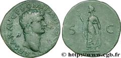 DOMITIEN(12/69-18/09/96)Titus Flavius DomitianusCésar sous Vespasien (12/69-24/06/79) As, (MB, ئ 27) N° v36_0399    Date : 77-78 Nom de l'atelier : Lyon Métal : cuivre Diamètre : 26mm Axe des coins : 