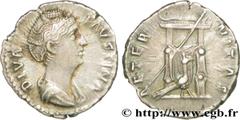 FAUSTINE MERE(+141)Annia Galeria FaustinaConsécration d'Antonin le Pieux Denier N° v36_0470    Date : c. 148-152 Nom de l'atelier : Rome Métal : argent Diamètre : 18mm Axe des coins : 6h. Poids : 2,96