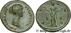 FAUSTINE JEUNE(+175)Annia Galeria FaustinaAugusta(146-175) Dupondius, (MB, ئ 25) N° v36_0492    Date : 154-156 Nom de l'atelier : Rome Métal : bronze Diamètre : 26,5mm Axe des coins : 6h. Poids : 13,6
