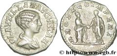 PLAUTILLE(+211)Publia Fulvia PlautillaAugusta(202-205) Denier N° v36_0531    Date : 202 Nom de l'atelier : Rome Métal : argent Diamètre : 18mm Axe des coins : 6h. Poids : 2,80g. Degré de rareté : R1 E