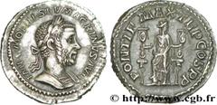 MACRIN(11/04/217-8/06/218)Marcus Opellius Macrinus Denier N° v36_0540    Date : 217 Nom de l'atelier : Rome Métal : argent Diamètre : 20mm Axe des coins : 12h. Poids : 3,66g. Degré de rareté : R1 Etat