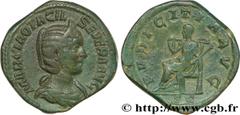 OTACILIA SEVERA(+249)Marcia Otacilia SeveraFemme de Philippe Ier, mère de Philippe II - Augusta (244-249) Sesterce, (GB, ئ 31) N° v36_0621    Date : 245 Nom de l'atelier : Rome Métal : bronze Diamètre