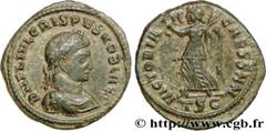 CRISPUS(1/04/317-09/326)Flavius Julius CrispusCésar(317-326) Centenionalis ou nummus N° v36_0904    Date : 319 Nom de l'atelier : Macédoine, Thessalonique Métal : cuivre Diamètre : 20mm Axe des coins 