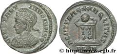 CONSTANTIN II(1/03/317-04/340)Flavius Claudius Julius ConstantinusCésar(1/03/317-9/09/337) Centenionalis ou nummus N° v36_0921    Date : 323-324 Nom de l'atelier : Bretagne, Londres Métal : cuivre Dia