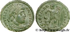 VALENTINIEN Ier (25/02/364-17/11/375)Flavius Valentinianus Nummus, (PB, ئ 3) N° v36_1097    Date : 366 Nom de l'atelier : Siscia Métal : cuivre Diamètre : 18mm Axe des coins : 12h. Poids : 2,14g. Etat