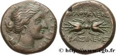 Greek Coins SICILY - SYRACUSE Type : Hemilitron  Date : c. 295-289 AC.  Mint name / Town : Syracuse, Sicile  Metal : copper  Diameter : 21,5  mm Orientation dies : 1  h. Weight : 9,06  g. Rarity : R1 