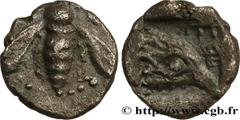 Greek Coins IONIA - EPHESUS Type : Tetartemorion  Date : c. 480-450  Mint name / Town : Éphèse, Ionie  Metal : silver  Diameter : 6  mm Orientation dies : 1  h. Weight : 0,22  g. Rarity : R2  Obverse 