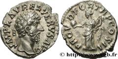 Roman coins LUCIUS VERUS Type : Denier  Date : 161  Mint name / Town : Rome  Metal : silver  Millesimal fineness : 800  ‰ Diameter : 18  mm Orientation dies : 6  h. Weight : 3,35  g. Officine : 6e  Ob
