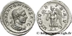 Roman coins ELAGABALUS Type : Denier  Date : juillet - septembre  Date : 219  Mint name / Town : Rome  Metal : silver  Millesimal fineness : 500  ‰ Diameter : 20  mm Orientation dies : 6  h. Weight : 
