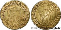 World coins ARCHBISHOPRIC OF COLOGNE - DIETRICH II OF MOERS Type : Florin d'or (Gulden)  Date : N.D.  Mint name / Town : Riel  Metal : gold  Diameter : 22,45  mm Orientation dies : 8  h. Weight : 3,26