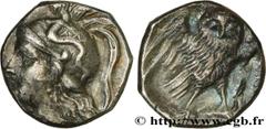 Greek Coins CALABRIA - TARAS Type : Drachme  Date : c. 280-272 AC.  Mint name / Town : Tarente  Metal : silver  Diameter : 14,5  mm Orientation dies : 3  h. Weight : 3,22  g. Rarity : R1  Obverse lege