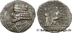 Greek Coins PARTHIA - PARTHIAN KINGDOM - VOLOGASES I Type : Tétradrachme  Date : an 364  Mint name / Town : Parthie, Séleucie du Tigre-Ctésiphon  Metal : silver  Diameter : 28  mm Orientation dies : 1