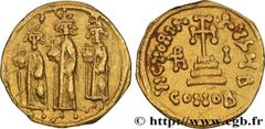 Byzantine coins HERACLIUS, HERACLIUS CONSTANTINE and HERACLONAS Type : Solidus  Date : 636-637  Mint name / Town : Constantinople  Metal : gold  Millesimal fineness : 1000  ‰ Diameter : 19,5  mm Orien