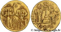 Byzantine coins CONSTANS II, CONSTANTINE IV, HERACLIUS and TIBERIUS Type : Solidus  Date : 661-663  Mint name / Town : Constantinople  Metal : gold  Diameter : 20  mm Orientation dies : 6  h. Weight :