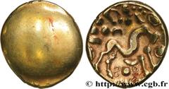 Celtic coins AMBIANI (Area of Amiens) Type : Statère d'or uniface  Date : c. 60-50 AC.  Mint name / Town : Amiens (80)  Metal : gold  Diameter : 19  mm Weight : 5,89  g. Rarity : R2  Obverse legend : 