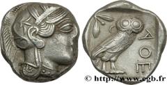 Greek Coins ATTICA - ATHENS Type : Tétradrachme  Date : c. 430 AC.  Mint name / Town : Athènes  Metal : silver  Diameter : 24  mm Orientation dies : 9  h. Weight : 17,04  g. Obverse legend : Anépigrap