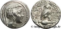 Greek Coins ATTICA - ATHENS Type : Tétradrachme stéphanophore  Date : c. 130-129 AC.  Mint name / Town : Athènes, Attique  Metal : silver  Diameter : 30  mm Orientation dies : 12  h. Weight : 16,87  g