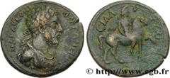 Provincial Coins COMMODUS Type : Unité  Date : c. 184-190  Mint name / Town : Sillyon, Pamphylie  Metal : copper  Diameter : 35,5  mm Orientation dies : 6  h. Weight : 26,25  g. Rarity : R3  Obverse d