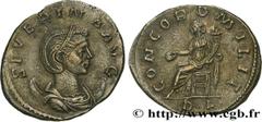 Roman coins SEVERINA Type : Aurelianus  Date : mi   Date : 275  Mint name / Town : Lyon  Metal : billon  Millesimal fineness : 50  ‰ Diameter : 21  mm Orientation dies : 7  h. Weight : 3,39  g. Rarity