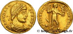 Roman coins VALENS Type : Solidus  Date : 365-366  Mint name / Town : Arles  Metal : gold  Diameter : 20  mm Orientation dies : 6  h. Weight : 4,37  g. Rarity : R3  Obverse legend : D N VALEN-S P F AV