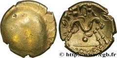 Celtic coins AMBIANI (Area of Amiens) Type : Statère d'or uniface  Date : c. 60-50 AC.  Mint name / Town : Amiens (80)  Metal : gold  Diameter : 17,5  mm Weight : 6,25  g. Rarity : R1  Obverse legend 