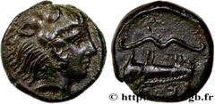 Greek Coins SICILY - SELINUS Type : Hemilitron  Date : c. 415-409 AC.  Mint name / Town : Sélinonte, Sicile  Metal : copper  Diameter : 15,5  mm Orientation dies : 11  h. Weight : 3,88  g. Rarity : R2