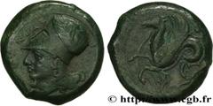 Greek Coins SICILY - SYRACUSE Type : Litra  Date : c. 400-367 AC.  Mint name / Town : Syracuse, Sicile  Metal : bronze  Diameter : 19,5  mm Orientation dies : 9  h. Weight : 7,18  g. Rarity : R1  Obve