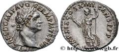Roman coins DOMITIANUS Type : Denier  Date : 88  Mint name / Town : Rome  Metal : silver  Millesimal fineness : 900  ‰ Diameter : 17,5  mm Orientation dies : 6  h. Weight : 3,38  g. Obverse legend : I