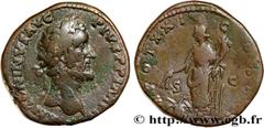 Roman coins ANTONINUS PIUS Type : Sesterce  Date : 157-158  Mint name / Town : Rome  Metal : copper  Diameter : 30,5  mm Orientation dies : 12  h. Weight : 26,41  g. Rarity : R3  Obverse legend : ANTO