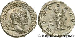 Roman coins CARACALLA Type : Denier  Date : 213  Mint name / Town : Rome  Metal : silver  Millesimal fineness : 550  ‰ Diameter : 19  mm Orientation dies : 1  h. Weight : 3,45  g. Officine : 2e  Obver