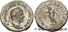 Roman coins CARACALLA Type : Denier  Date : 214  Mint name / Town : Rome  Metal : silver  Millesimal fineness : 500  ‰ Diameter : 18,5  mm Orientation dies : 6  h. Weight : 3,49  g. Rarity : R1  Offic