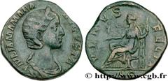 Roman coins JULIA MAMAEA Type : Sesterce  Date : 224  Mint name / Town : Rome  Metal : copper  Diameter : 28,5  mm Orientation dies : 1  h. Weight : 20,70  g. Rarity : R1  Officine : 6e  Obverse legen