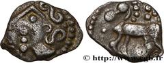 Celtic coins TREVIRI (Area of Trier) Type : Denier d'argent au cheval  Date : Ier siècle avant J.-C  Metal : silver  Diameter : 12  mm Orientation dies : 12  h. Weight : 1,96  g. Rarity : R3  Obverse 