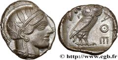 Greek Coins ATTICA - ATHENS Type : Tétradrachme  Date : c. 430 AC.  Mint name / Town : Athènes  Metal : silver  Diameter : 25  mm Orientation dies : 4  h. Weight : 17,22  g. Obverse legend : Anépigrap