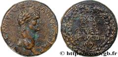 Roman coins CLAUDIUS Type : Sesterce  Date : 42-43  Mint name / Town : Rome  Metal : copper  Diameter : 33,5  mm Orientation dies : 6  h. Weight : 27,37  g. Rarity : R1  Obverse legend : TI CLAVDIVS C