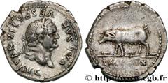 Roman coins VESPASIAN Type : Denier  Date : 78  Mint name / Town : Rome  Metal : silver  Millesimal fineness : 900  ‰ Diameter : 19  mm Orientation dies : 6  h. Weight : 3,31  g. Rarity : R2  Obverse 