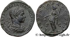 Roman coins ELAGABALUS Type : Sesterce  Date : 220  Mint name / Town : Rome  Metal : copper  Diameter : 31,5  mm Orientation dies : 6  h. Weight : 21,70  g. Rarity : R2  Obverse legend : IMP CAES M AV