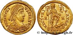Roman coins HONORIUS Type : Solidus  Date : 402-408  Mint name / Town : Rome  Metal : gold  Diameter : 21  mm Orientation dies : 12  h. Weight : 4,49  g. Obverse legend : D N HONORI-VS P F AVG  Obvers
