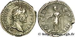 ANTONIN LE PIEUX(25/02/138-7/03/161)Titus Aurelius Fulvus Boionius Arrius AntoninusAuguste(10/07/138-7/03/161) Denier N° v38_0595    Date : 159-160 Nom de l'atelier : Rome Métal : argent Diamètre : 18