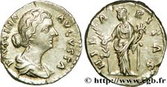 FAUSTINE JEUNE(+175)Annia Galeria FaustinaAugusta(146-175) Denier N° v38_0630    Date : 161-164 Nom de l'atelier : Rome Métal : argent Diamètre : 18mm Axe des coins : 12h. Poids : 3,18g. Etat de conse
