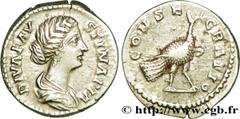 DIVA FAUSTINA(+175)Annia Galeria FaustinaConsécration de Marc Aurèle Denier N° v38_0638    Date : 176 Nom de l'atelier : Rome Métal : argent Diamètre : 19mm Axe des coins : 6h. Poids : 3,42g. Degré de