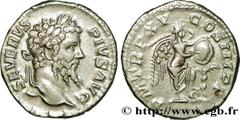 SEPTIME SEVERE(13/04/193-4/02/211)Lucius Septimius Severus Denier N° v38_0667    Date : 207 Nom de l'atelier : Rome Métal : argent Diamètre : 19mm Axe des coins : 12h. Poids : 3,35g. Degré de rareté :