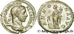 ALEXANDRE SEVERE(10/05/221-22/03/235)Marcus Aurelius Severus AlexanderAuguste (13/03/222-22/02/235) Denier N° v38_0746    Date : 226 Nom de l'atelier : Rome Métal : argent Diamètre : 19,5mm Axe des co