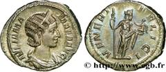 JULIA MAMEE(+235)Julia MamaeaFille de Julia Mوsa, mère d'Alexandre Sévère - Augusta(221-235) Denier N° v38_0759    Date : 224 Nom de l'atelier : Rome Métal : argent Diamètre : 18,5mm Axe des coins : 7