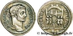 DIOCLETIEN(20/11/284-1/05/305)Caius Aurelius Valerius DiocletianusAuguste (20/11/284-1/05/305) Argenteus N° v38_1124    Date : 295-297 Nom de l'atelier : Rome Métal : argent Diamètre : 20mm Axe des co