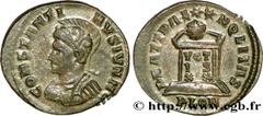 CONSTANTIN II(1/03/317-04/340)Flavius Claudius Julius ConstantinusCésar(1/03/317-9/09/337) Centenionalis ou nummus N° v38_1261    Date : 323-324 Nom de l'atelier : Bretagne, Londres Métal : cuivre Dia