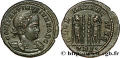 CONSTANTIN II(1/03/317-04/340)Flavius Claudius Julius ConstantinusCésar(1/03/317-9/09/337) Centenionalis ou nummus N° v38_1267    Date : 330-331 Nom de l'atelier : Belgique, Trèves Métal : cuivre Diam