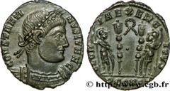 CONSTANTIN II(1/03/317-04/340)Flavius Claudius Julius ConstantinusCésar(1/03/317-9/09/337) Centenionalis ou nummus N° v38_1271    Date : 333 Nom de l'atelier : Viennoise, Arles Métal : cuivre Diamètre