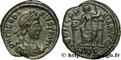 THEODOSE Ier(19/01/379-17/01/395)Flavius Theodosius Nummus, (PB, ئ 3) N° v38_1344    Date : 379-383 Nom de l'atelier : Savie, Siscia Métal : cuivre Diamètre : 18,5mm Axe des coins : 6h. Poids : 2,42g.